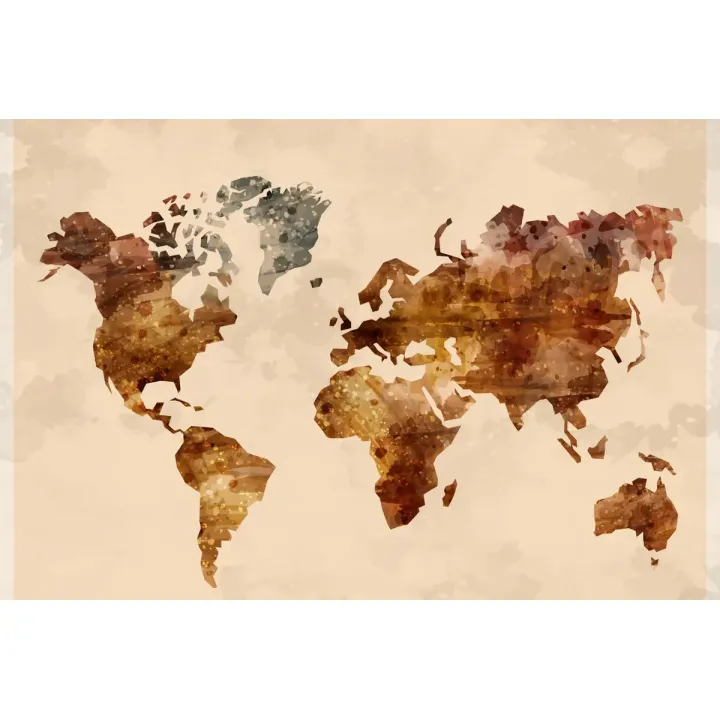 Fototapeta Mapa Świata – Abstrakcyjna Geografia i Kontynenty – produkt