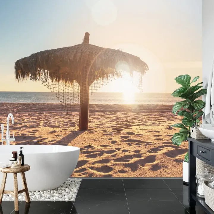 Fototapeta Plaża Zachód Słońca – Rajski Widok na Morze