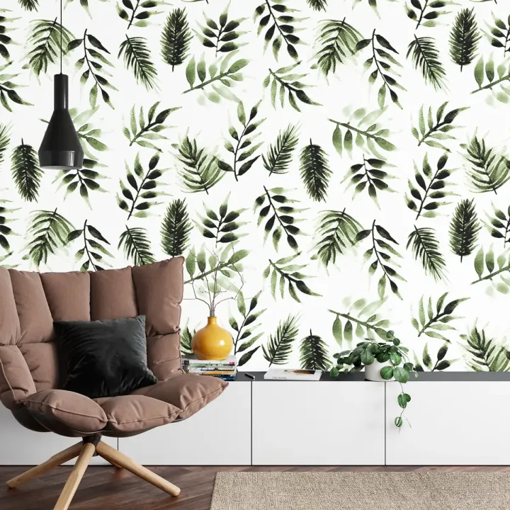 Fototapeta Liście Natura – Botaniczna Zieleń do Wnętrz
