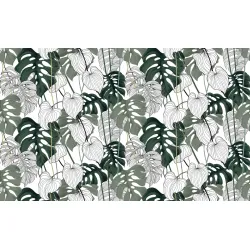 Fototapeta Liście Monstera – Tropikalna Dżungla i Botaniczny Wzór