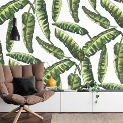 Fototapeta Liście Natura – Tropikalna Roślinność i Dżungla