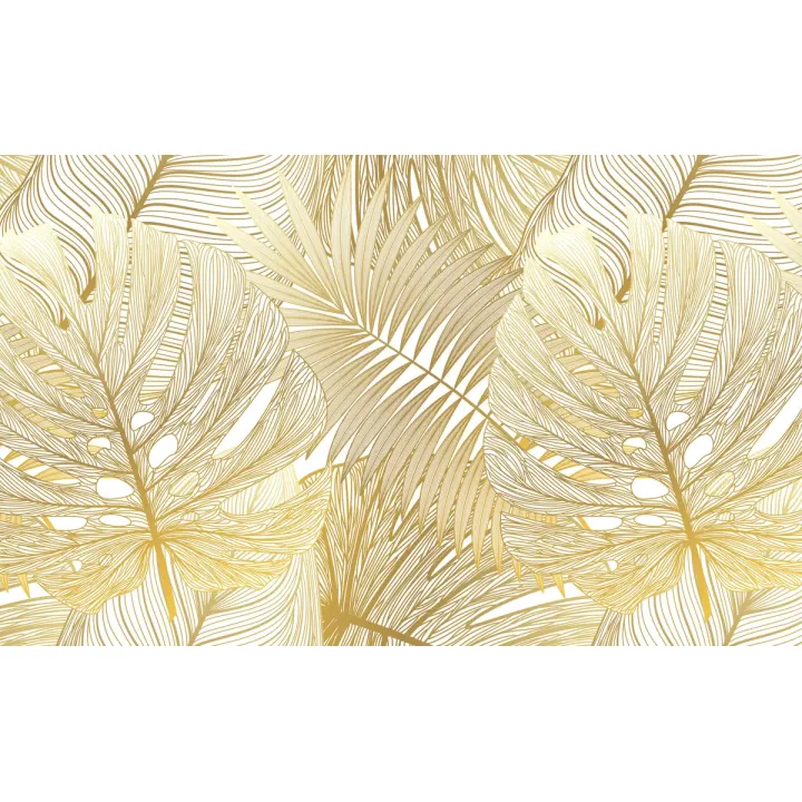 Fototapeta Liście Monstera – Roślinność Tropikalna z Geometrycznymi Akcentami – produkt
