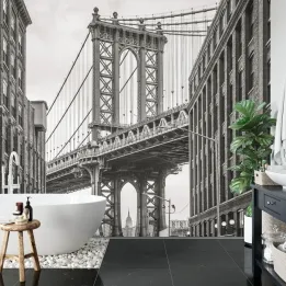 Fototapeta Most w Nowym Jorku – Most Brookliński i Skyline Manhattanu