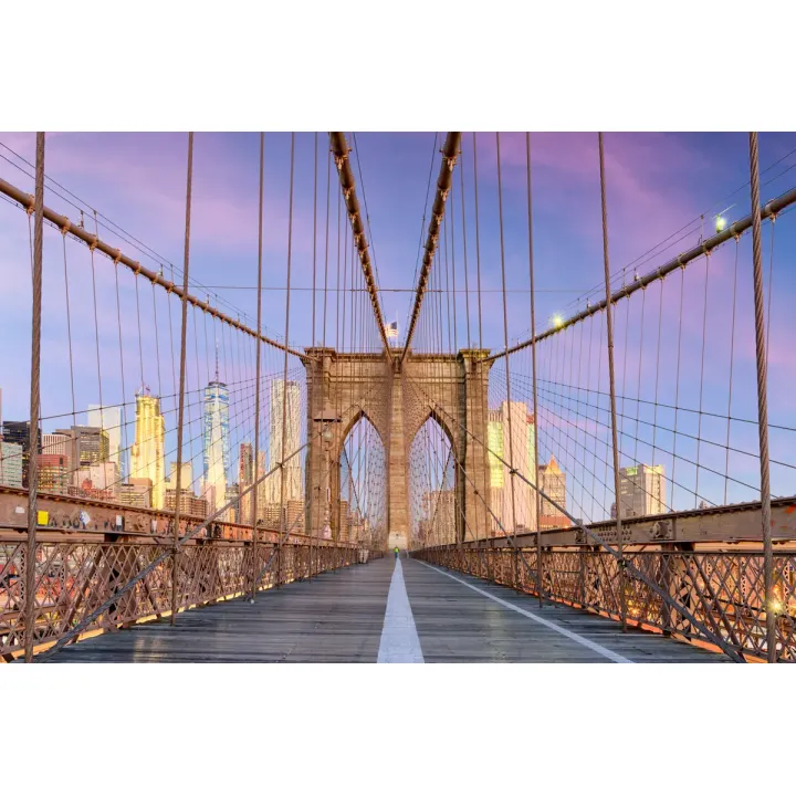 Fototapeta Most Brookliński – Skyline Manhattanu o Zachodzie Słońca – produkt