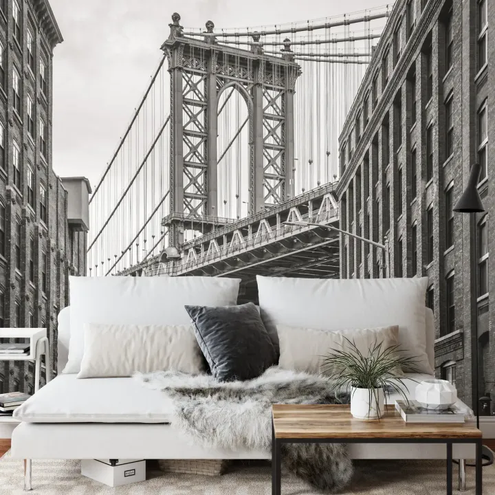 Fototapeta Most w Nowym Jorku – Most Brookliński i Skyline Manhattanu