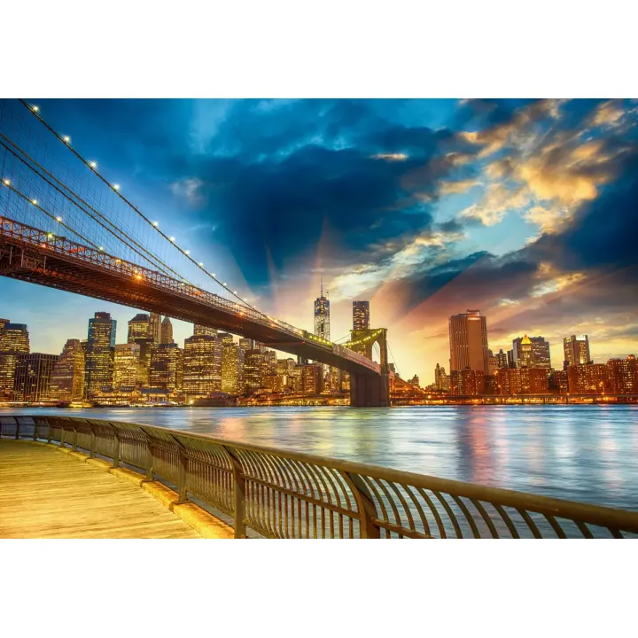 Fototapeta Widok Na Nowy Jork – Skyline Manhattanu i Most Brookliński – produkt