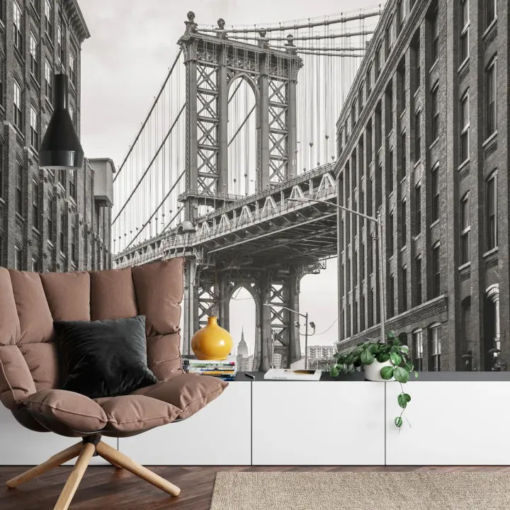 Fototapeta Most w Nowym Jorku – Most Brookliński i Skyline Manhattanu
