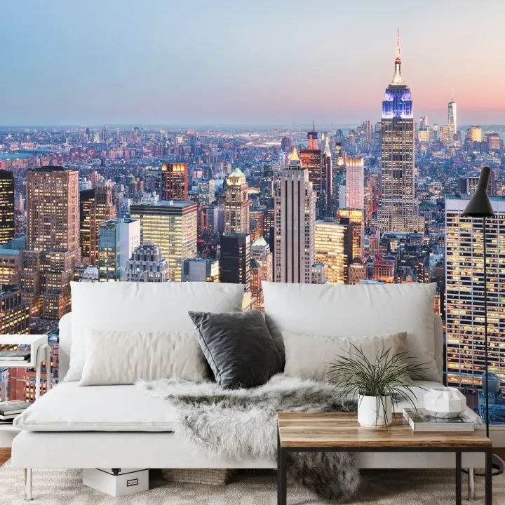 Fototapeta Nowy Jork – Skyline Manhattanu o Zachodzie Słońca