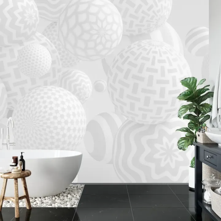 Fototapeta Nowoczesne Kule 3D – Abstrakcja Geometryczna i Iluzja Optyczna