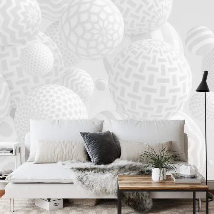 Fototapeta Nowoczesne Kule 3D – Abstrakcja Geometryczna i Iluzja Optyczna