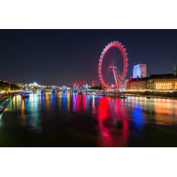 Fototapeta Londyn Nocą – Panorama Tamizy i Big Bena