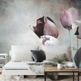 Fototapeta Tulipany – Wiosenny Motyw Kwiatowy w Stylu Vintage