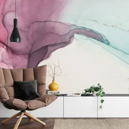 Fototapeta Zawirowania Marmuru – Abstrakcja Fluid Art w Pastelach