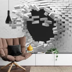Fototapeta Ceglany Tunel 3D – Abstrakcja Industrialnej Przestrzeni