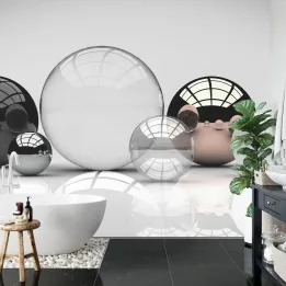Fototapeta Abstrakcja Geometryczna – Sfera w Stylu Industrialnym