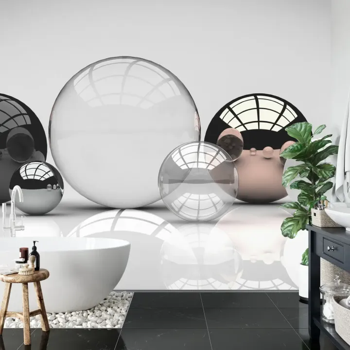 Fototapeta Abstrakcja Geometryczna – Sfera w Stylu Industrialnym