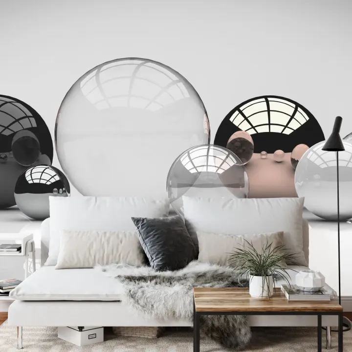 Fototapeta Abstrakcja Geometryczna – Sfera w Stylu Industrialnym