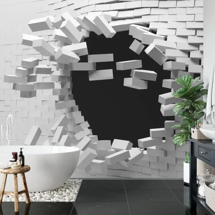 Fototapeta Ceglany Tunel 3D – Abstrakcja Industrialnej Przestrzeni