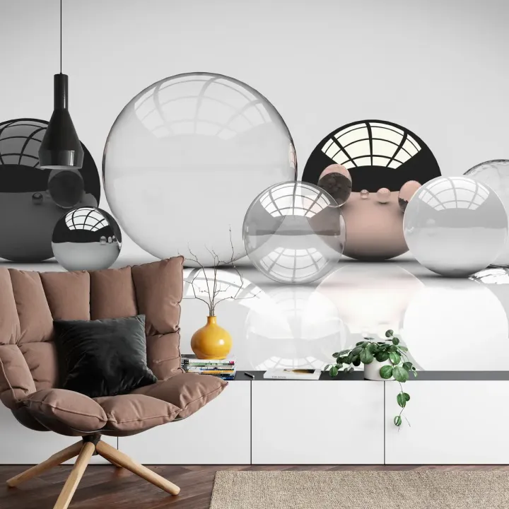 Fototapeta Abstrakcja Geometryczna – Sfera w Stylu Industrialnym