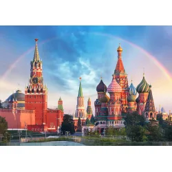 Fototapeta Tęcza Nad Kremlem – Architektura Moskwy i Plac Czerwony