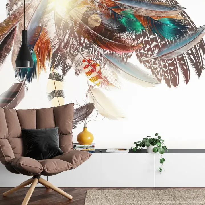 Fototapeta Piórka – Styl Boho i Abstrakcja Natury