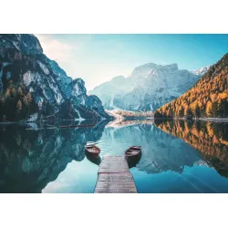 Fototapeta Jezioro Lago Di Braies – Krajobraz Dolomitów i Alp