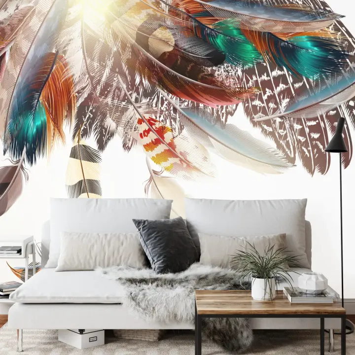 Fototapeta Piórka – Styl Boho i Abstrakcja Natury
