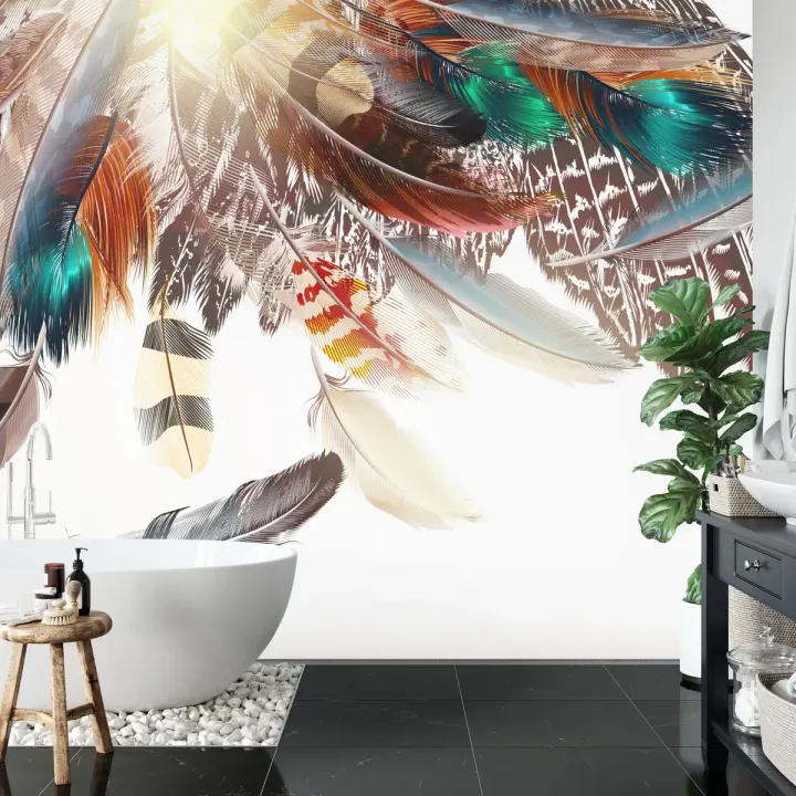 Fototapeta Piórka – Styl Boho i Abstrakcja Natury