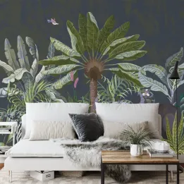 Fototapeta Zwierzęta wśród Palm – Egzotyczna Sawanna Afrykańska