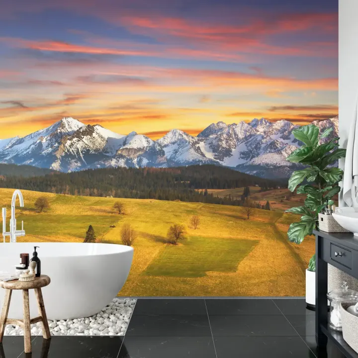 Fototapeta Tatry – Górski Krajobraz o Zachodzie Słońca