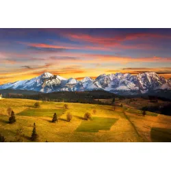 Fototapeta Tatry – Górski Krajobraz o Zachodzie Słońca