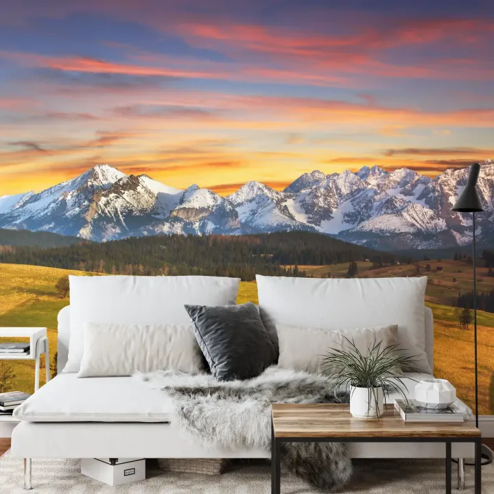 Fototapeta Tatry – Górski Krajobraz o Zachodzie Słońca