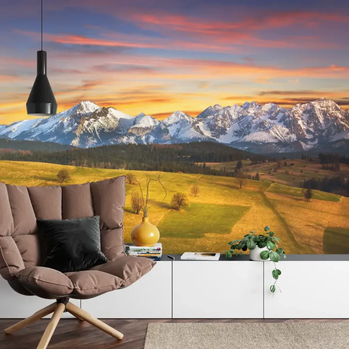 Fototapeta Tatry – Górski Krajobraz o Zachodzie Słońca