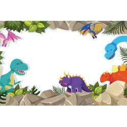 Fototapeta Dinozaury – Prehistoryczny Świat Tyranozaura i Triceratopsa