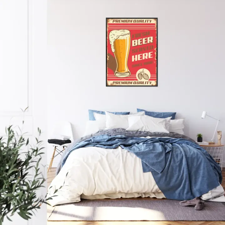 Plakat Kufel Piwa – Styl Vintage i Tradycja Browaru