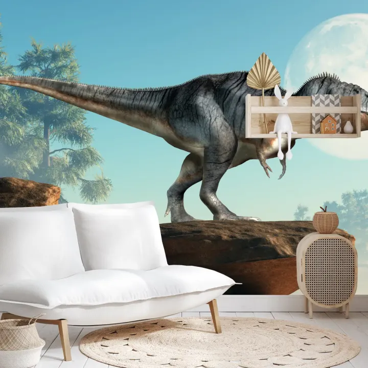 Fototapeta Dinozaur – Prehistoryczny Krajobraz z Tyranozaurem