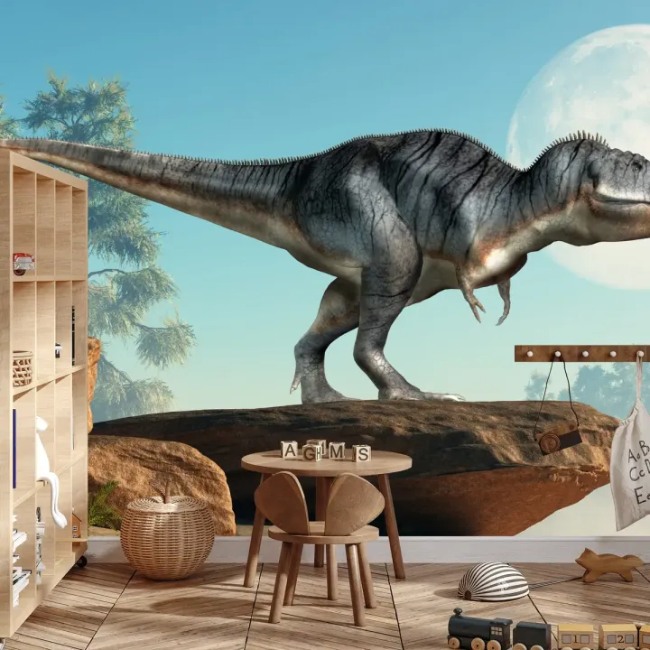 Fototapeta Dinozaur – Prehistoryczny Krajobraz z Tyranozaurem