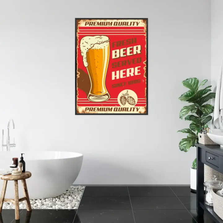 Plakat Kufel Piwa – Styl Vintage i Tradycja Browaru