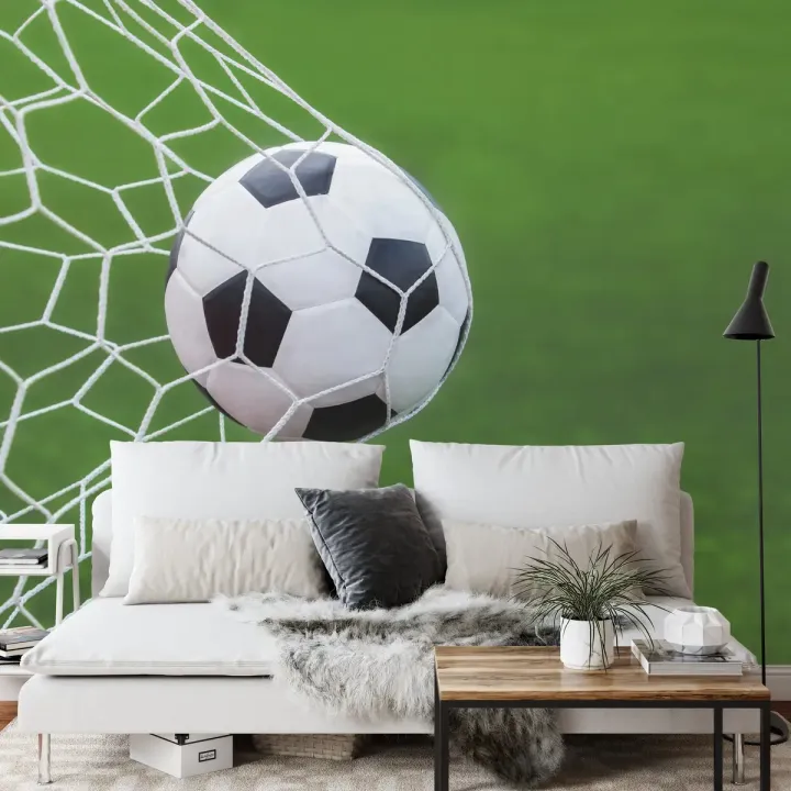 Fototapeta Piłka Nożna – Gol na Stadionie i Zielone Boisko