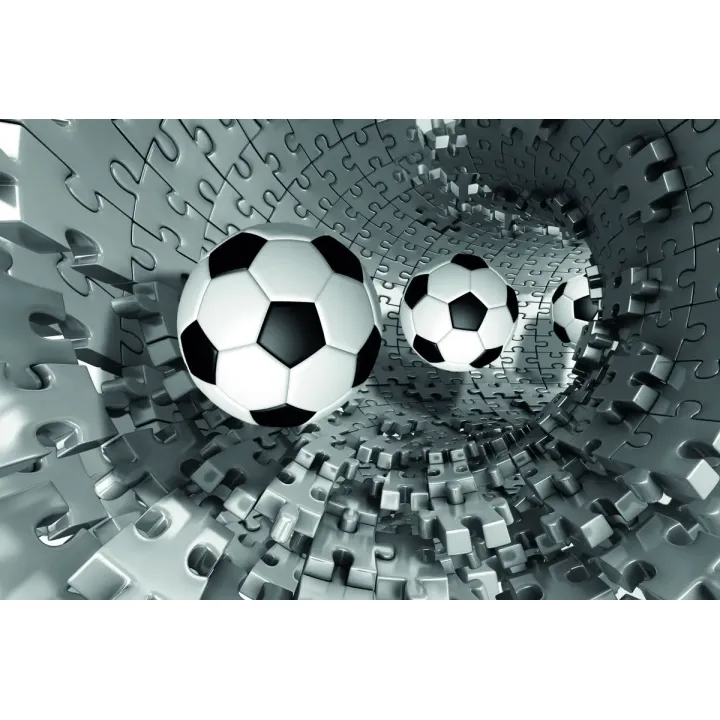 Fototapeta Piłka Nożna Puzzle 3D – Sportowa Abstrakcja dla Kibiców – produkt