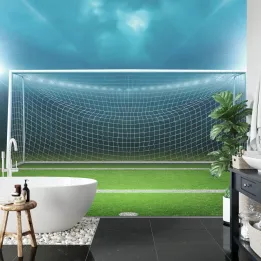 Fototapeta Boisko Piłkarskie – Stadion i Piłka Nożna w Akcji