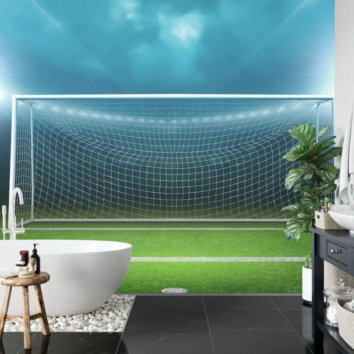 Fototapeta Boisko Piłkarskie – Stadion i Piłka Nożna w Akcji