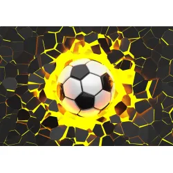 Fototapeta Piłka Nożna 3D – Dynamizm Sportowy i Abstrakcja Geometryczna
