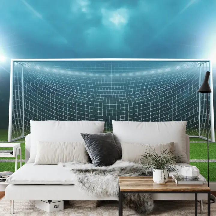 Fototapeta Boisko Piłkarskie – Stadion i Piłka Nożna w Akcji