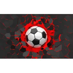 Fototapeta Piłkarska 3D – Dynamizm i Energia Sportu