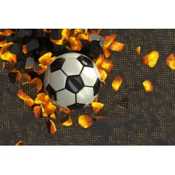 Fototapeta Piłkarska 3D – Dynamika i Energia Futbolu