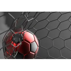 Fototapeta Sportowa Piłka W Bramce – Mecz Piłki Nożnej na Stadionie