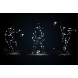 Fototapeta Piłkarz – Dynamika i Sylwetka na Stadionie