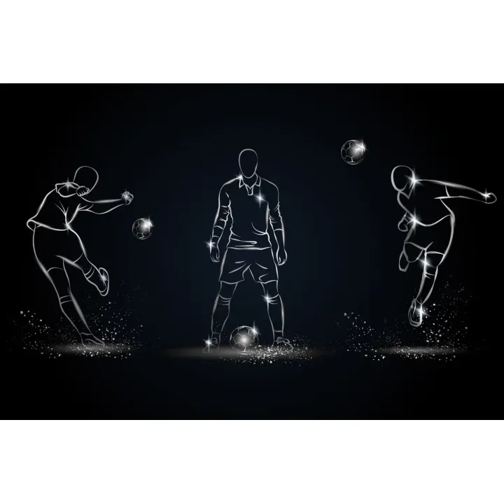 Fototapeta Piłkarz – Dynamika i Sylwetka na Stadionie – produkt
