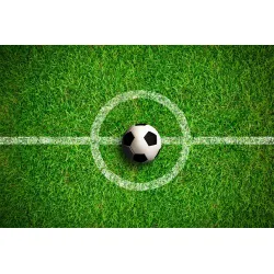 Fototapeta Piłka Na Środku Boiska – Sportowy Akcent na Stadionie